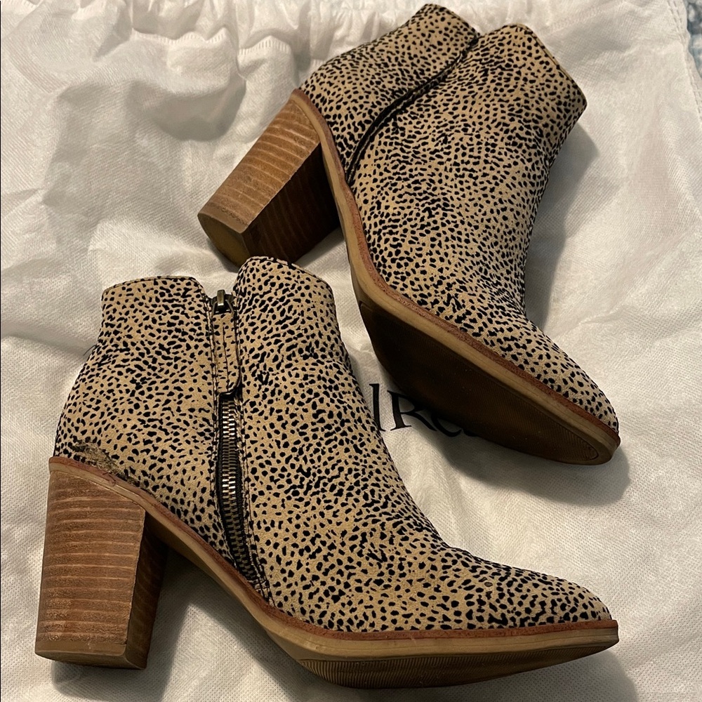 MIA Tan and Black Ankle Booties